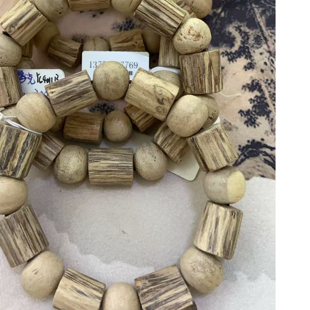 天然野沉香特殊不规整随型单圈[8-12颗]【yz0002】多样性只发其一