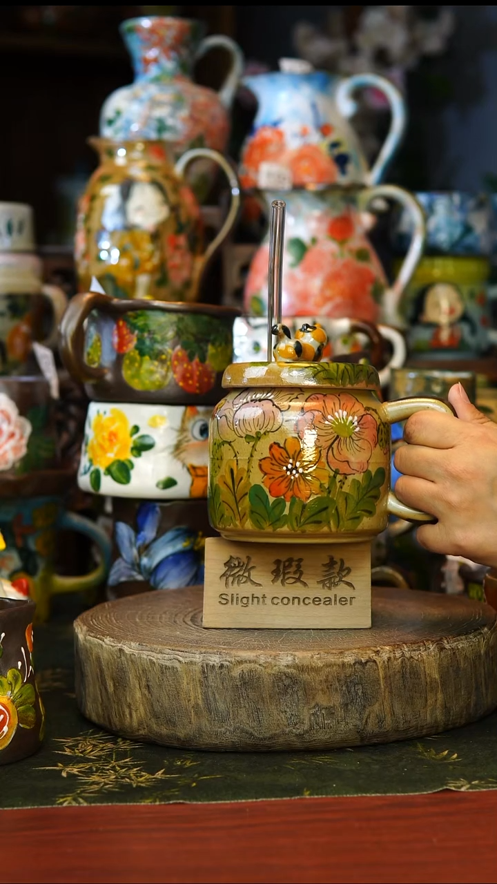 陶瓷87景德镇手工手绘釉下彩