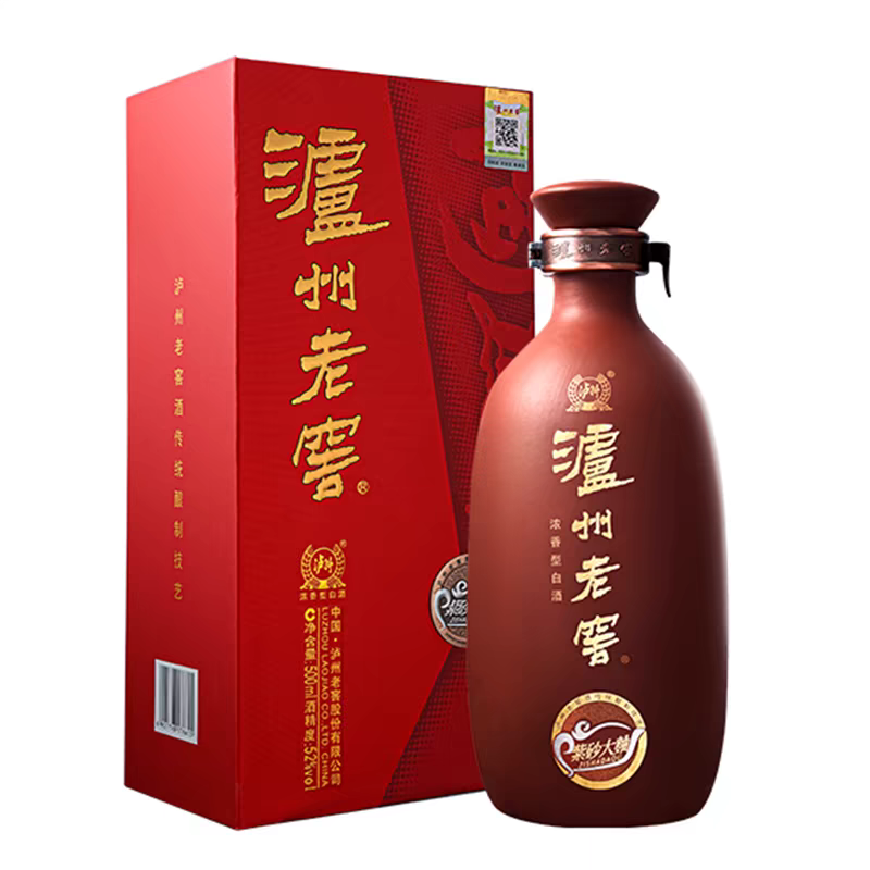 泸州老窖紫砂大曲（红）【12年】52度500ml*1瓶 浓香型白酒