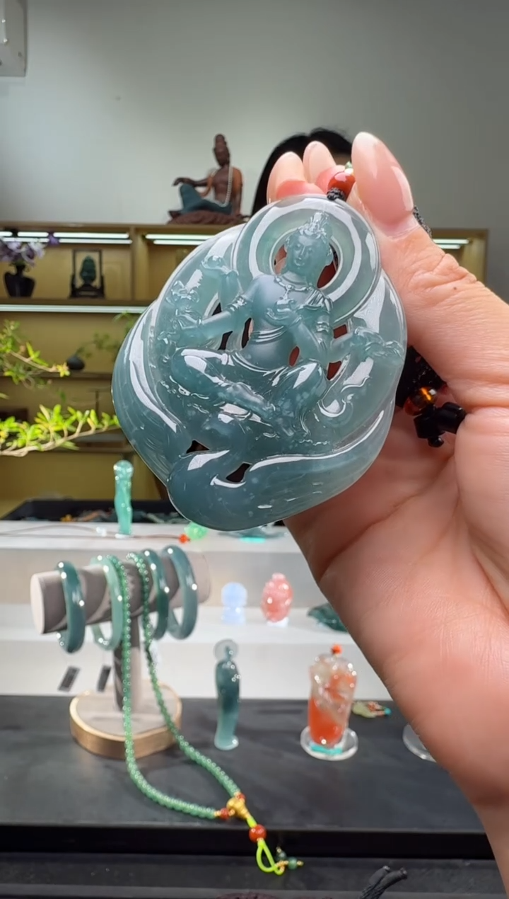 吊坠(不含链)未镶嵌翡翠观音