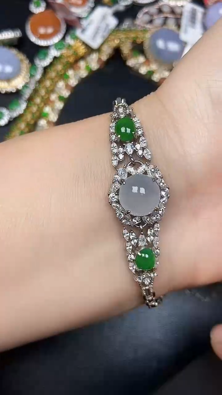 银S925镶嵌戒指翡翠2890