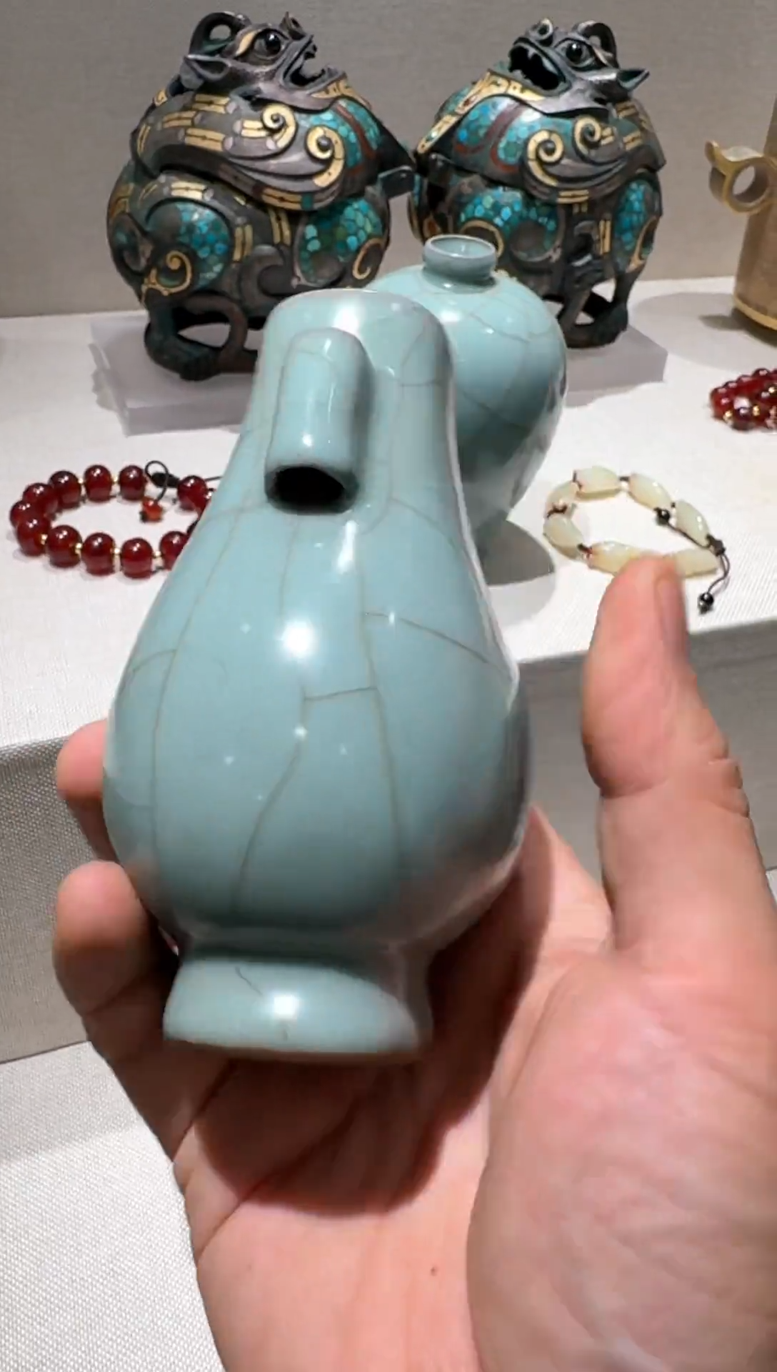 瓷片店铺推荐钧窑瓷器杯子摆件