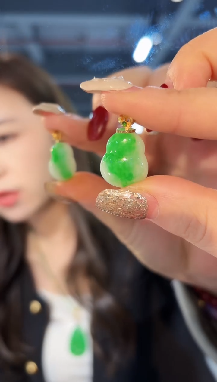 【闪购商品】翡翠颈饰18K金镶嵌缅料A货/支持复检/一件