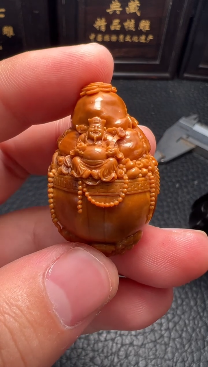 手串/手链橄榄核回血子玉本工聚宝财神单件