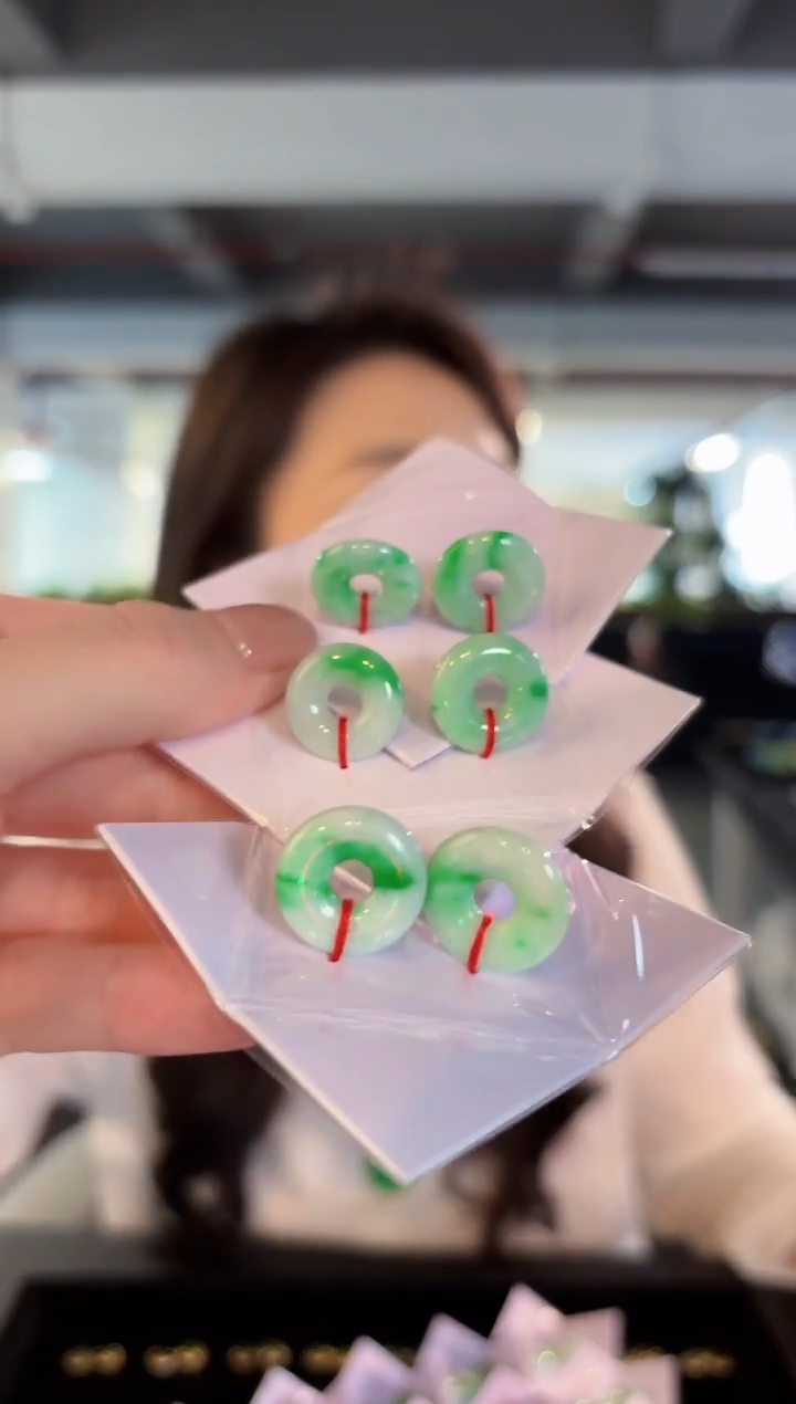 未镶嵌翡翠耳饰 含小耳包/多样性发货/一对