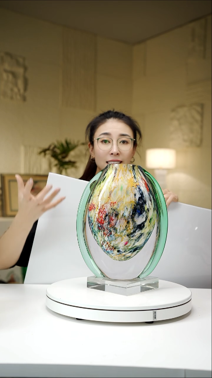 手工艺品琉璃莫奈设计款花瓶