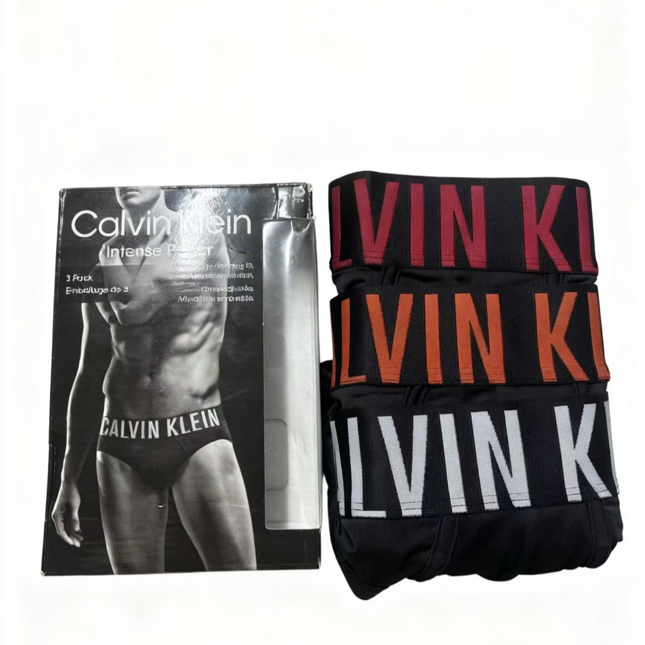 Calvin Klein/卡尔文·克雷恩男士字母印花平角内裤（3条装）