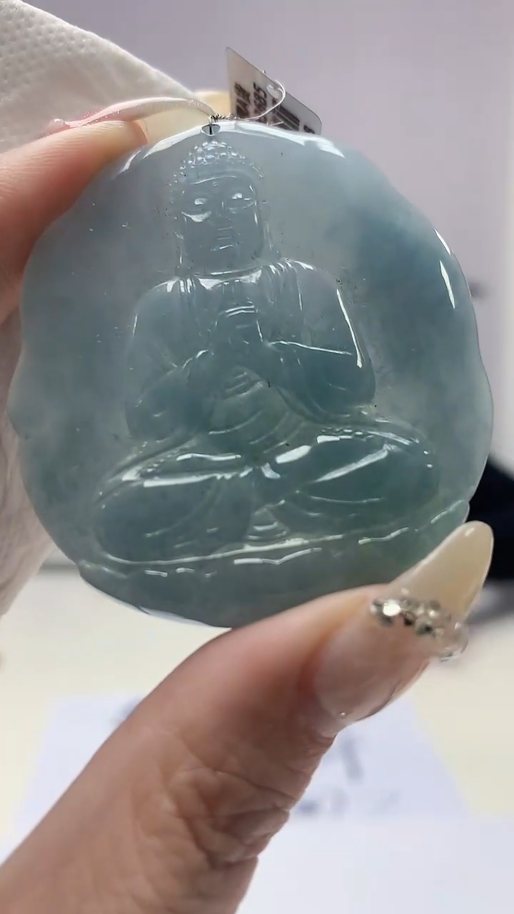 【闪购商品】定制翡翠未镶嵌0405DD-毛货挂件佛45