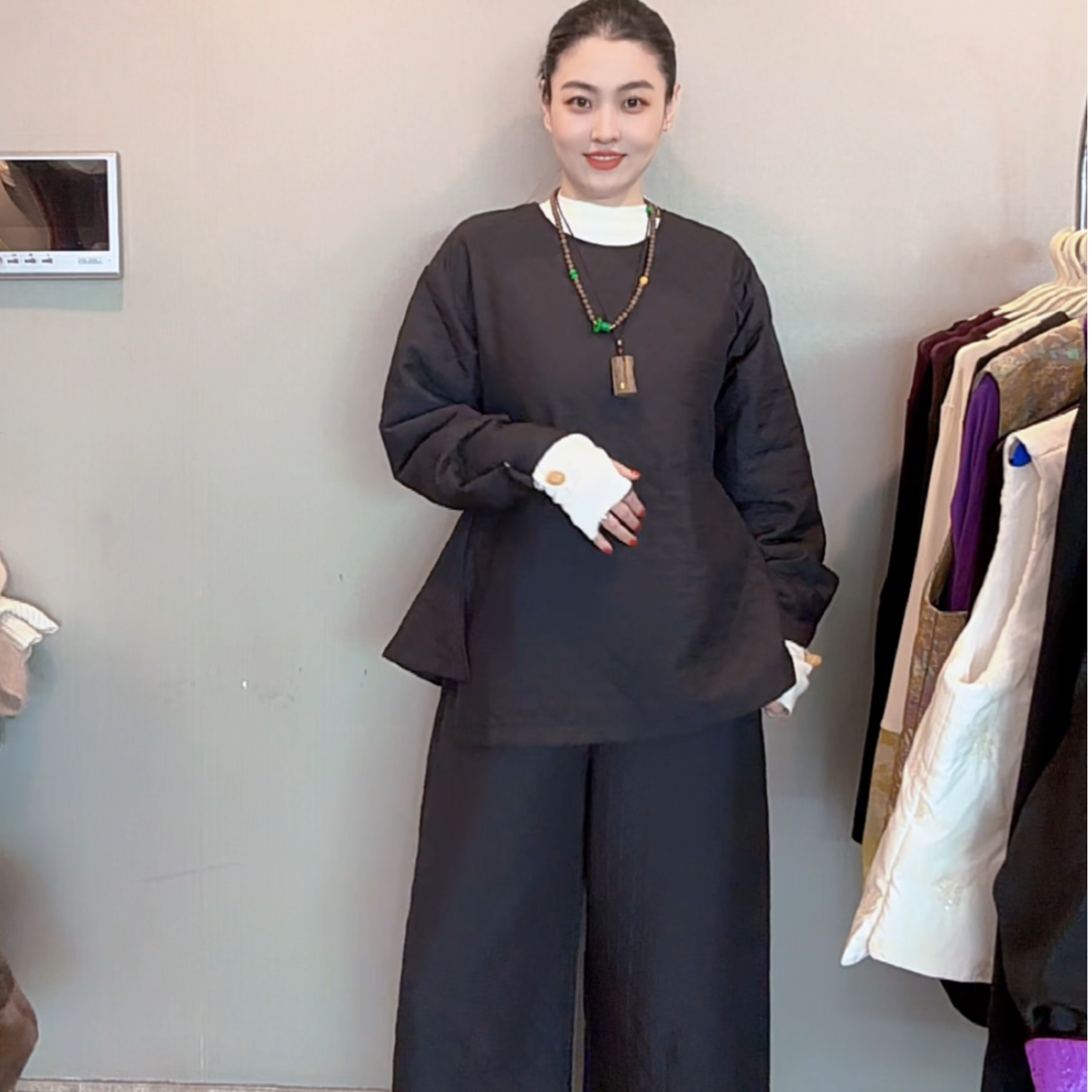 3989-女｛渡｝新中式原创设计定位行棉立裁工艺老钱风套装分开拍