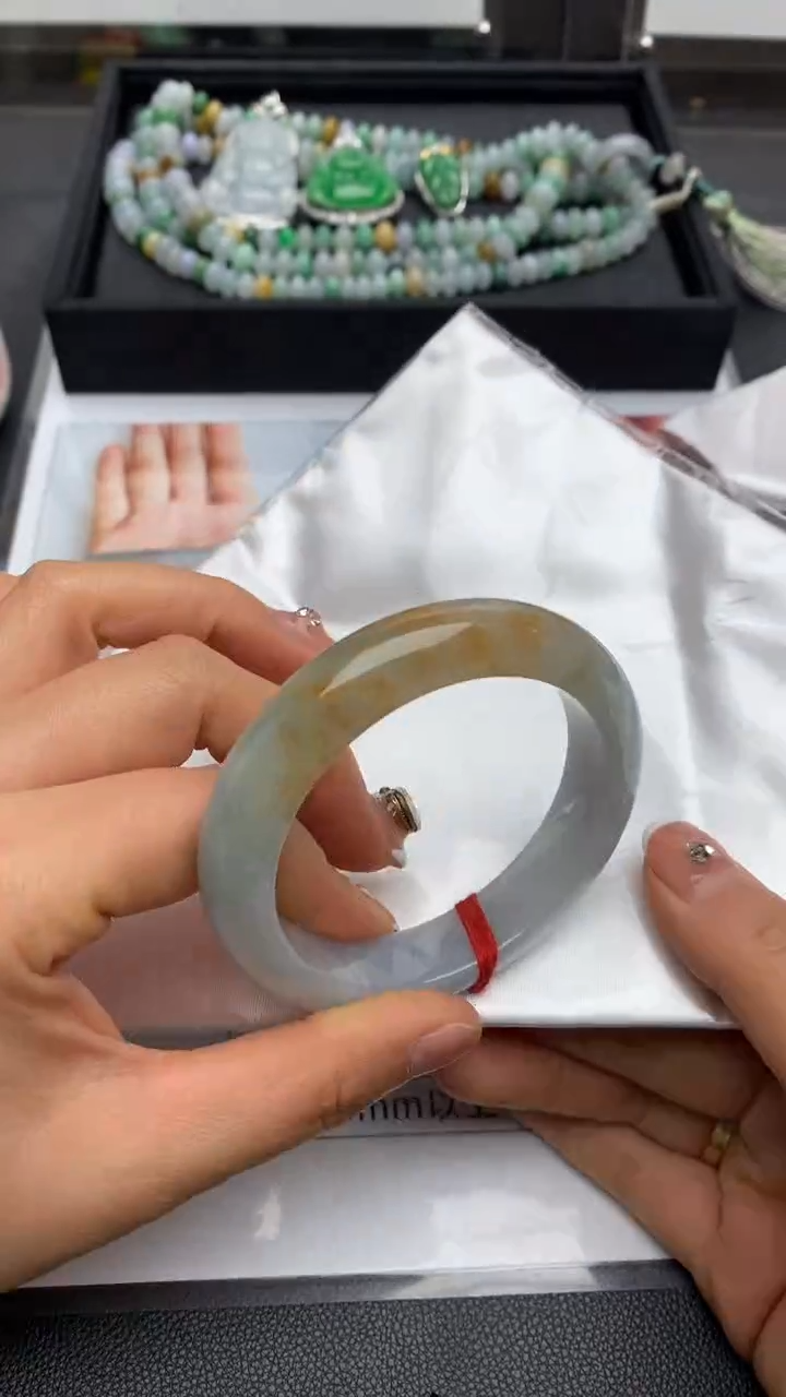 【闪购商品】翡翠手镯未镶嵌正圈53-55