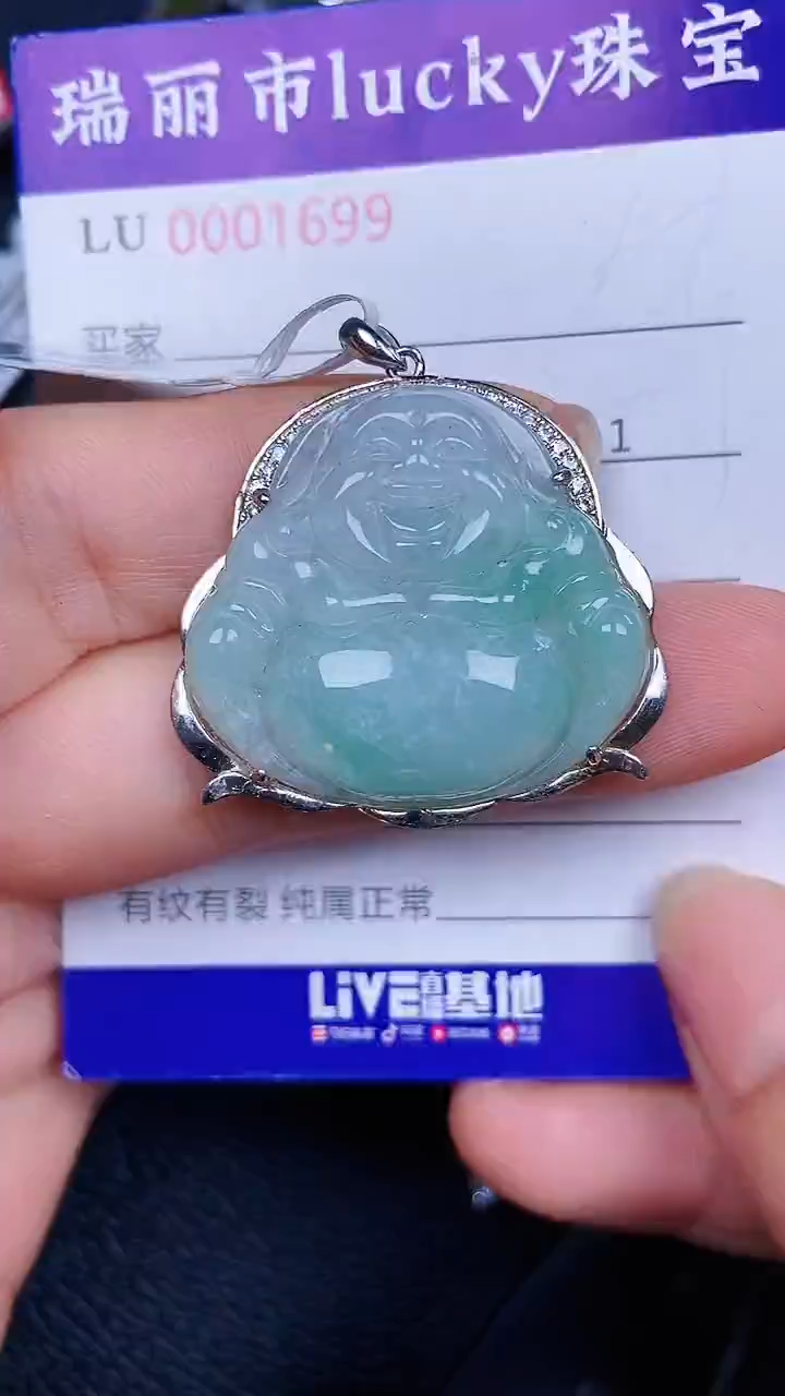 颈饰银S925镶嵌翡翠1699