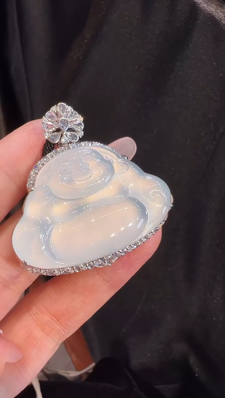 【闪购商品】翡翠颈饰18K金镶嵌总价59800分单