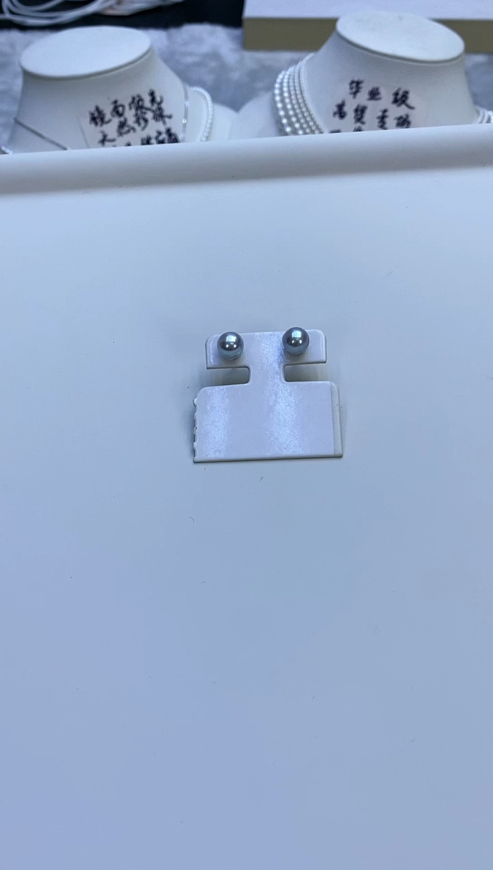 【闪购商品】海水珍珠耳饰银S925镶嵌6-7mm耳钉