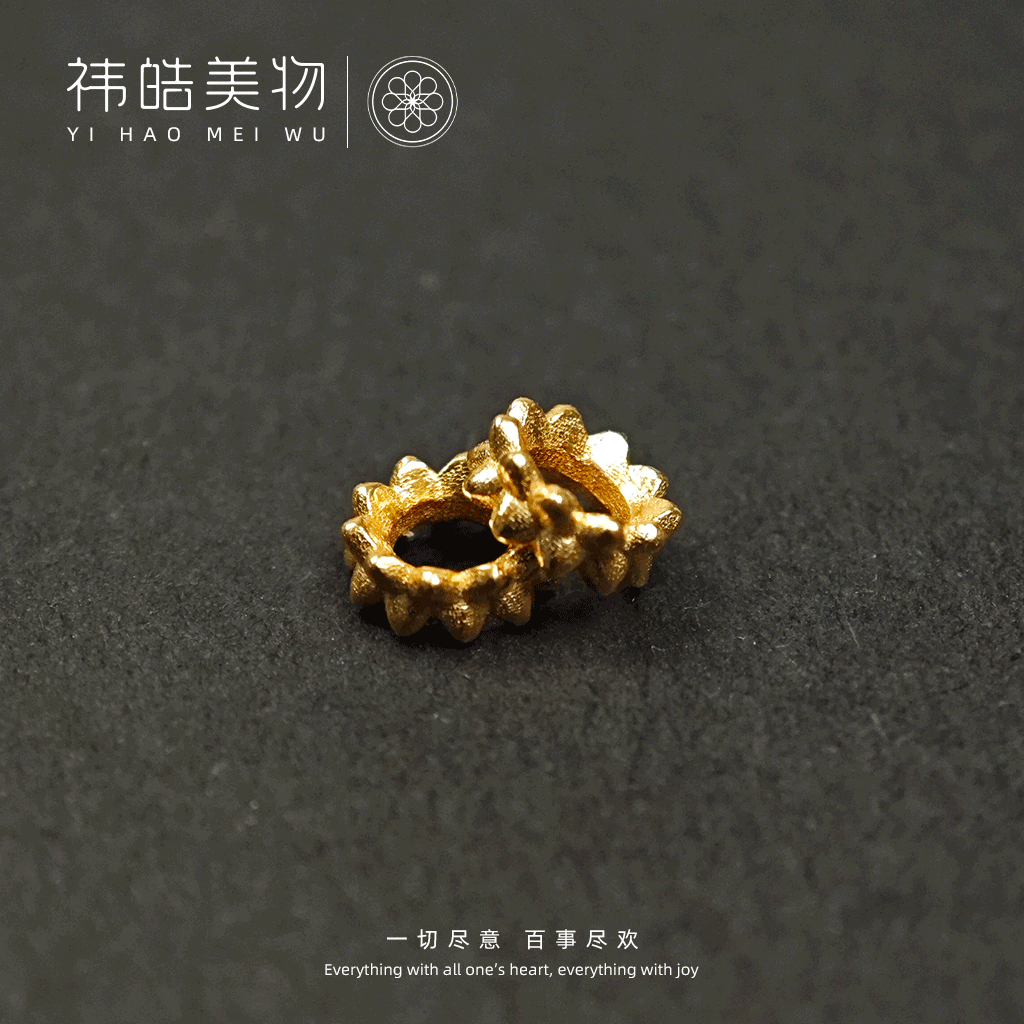 荆棘大孔道18K金线束背云