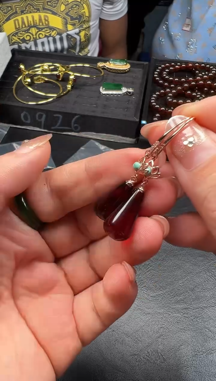 合金琥珀耳饰6156/多样性/发一件