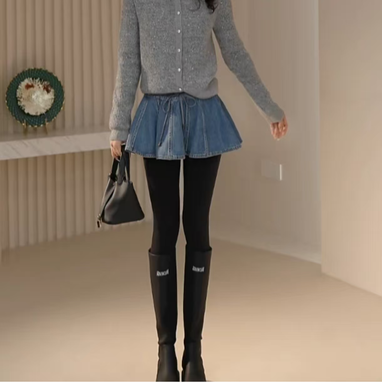 AMASS阿玛施秋季新款时尚百搭韩版半身裙清冷松弛感女装520029