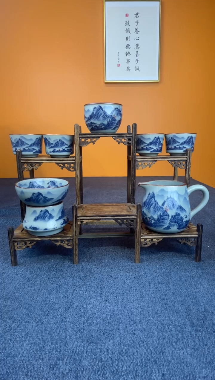 无*釉里红7件套【不要盖碗】