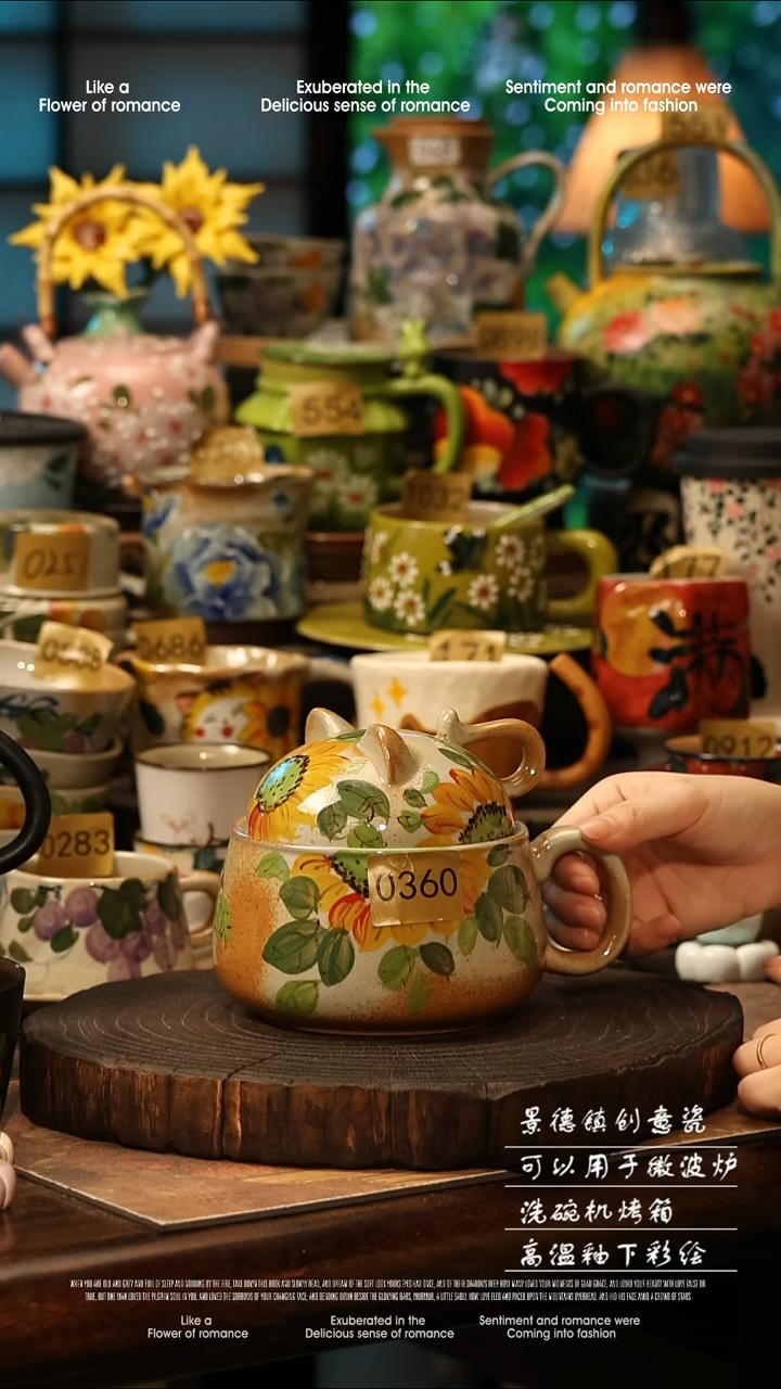 陶瓷景德镇高温釉下彩手工手绘款式@A0360@