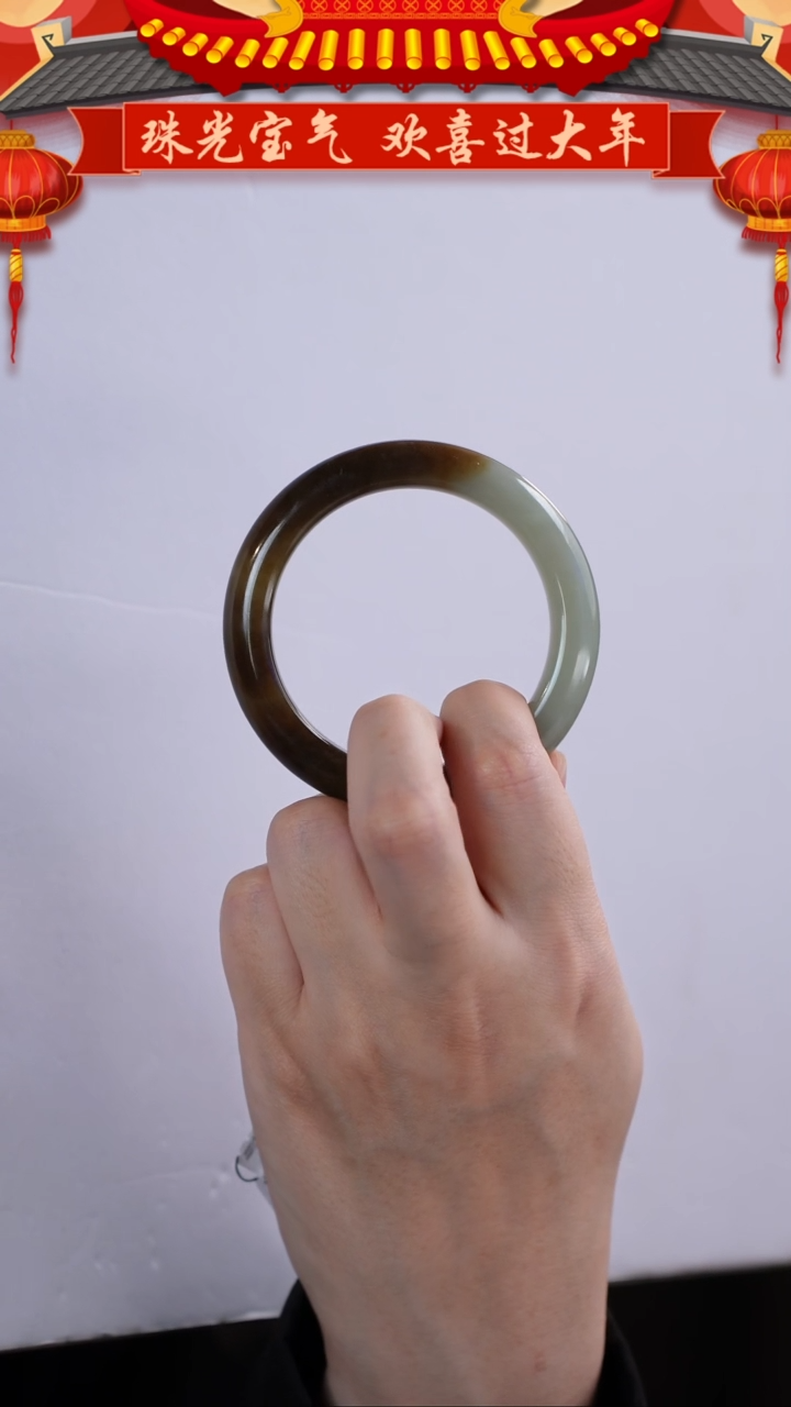 【闪购商品】和田玉手镯未镶嵌59圈口且末半糖