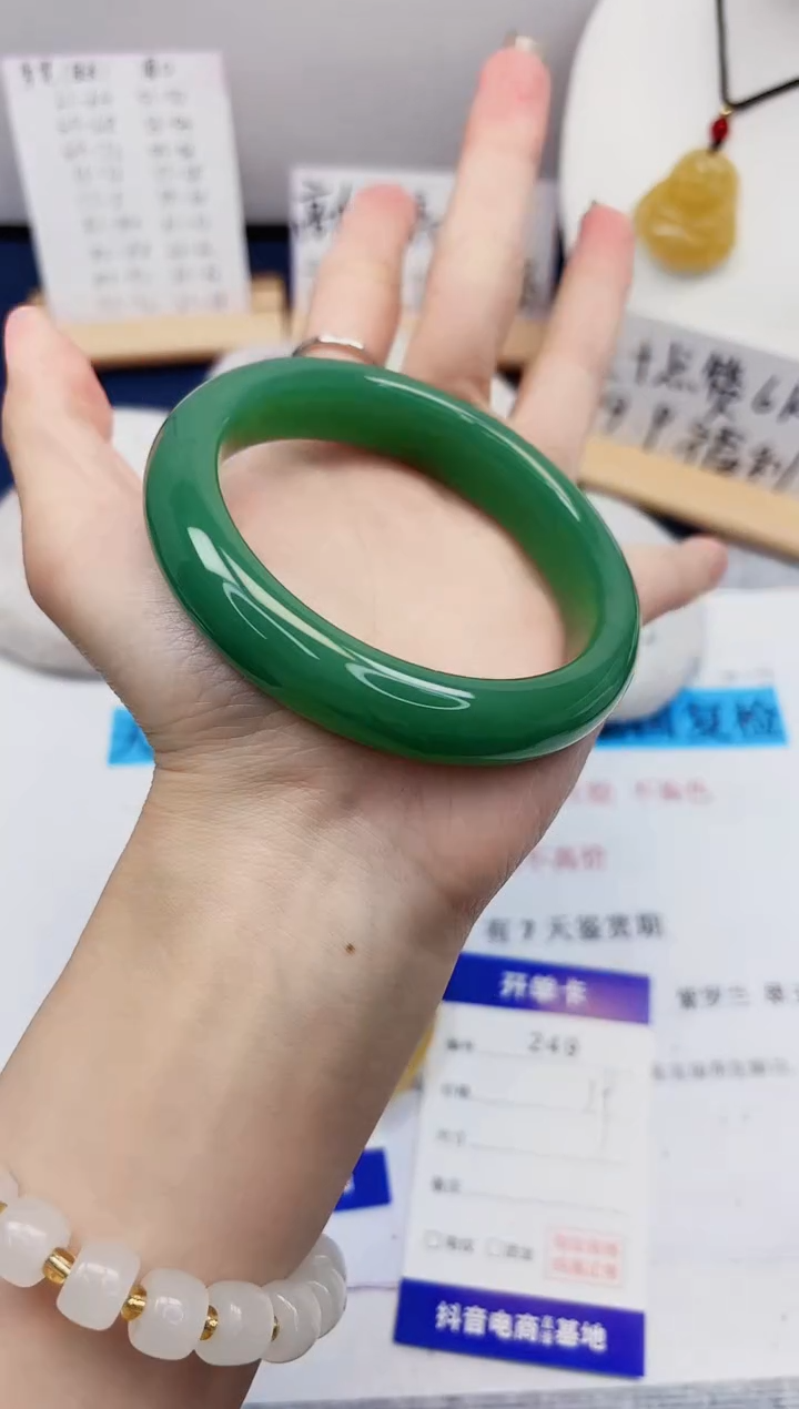 【闪购商品】石英质玉手镯未镶嵌249-东陵玉-圈口60