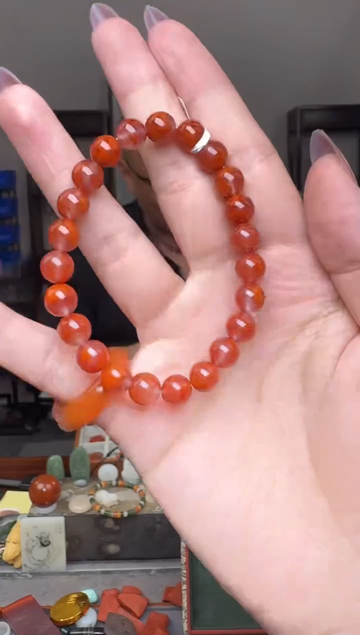 【闪购商品】南红玛瑙挂件未镶嵌2434--8mm+