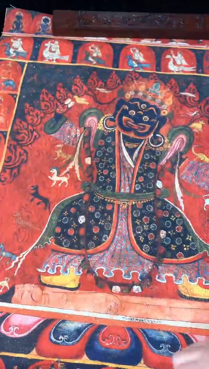 卷轴画146二臂黑袍护法