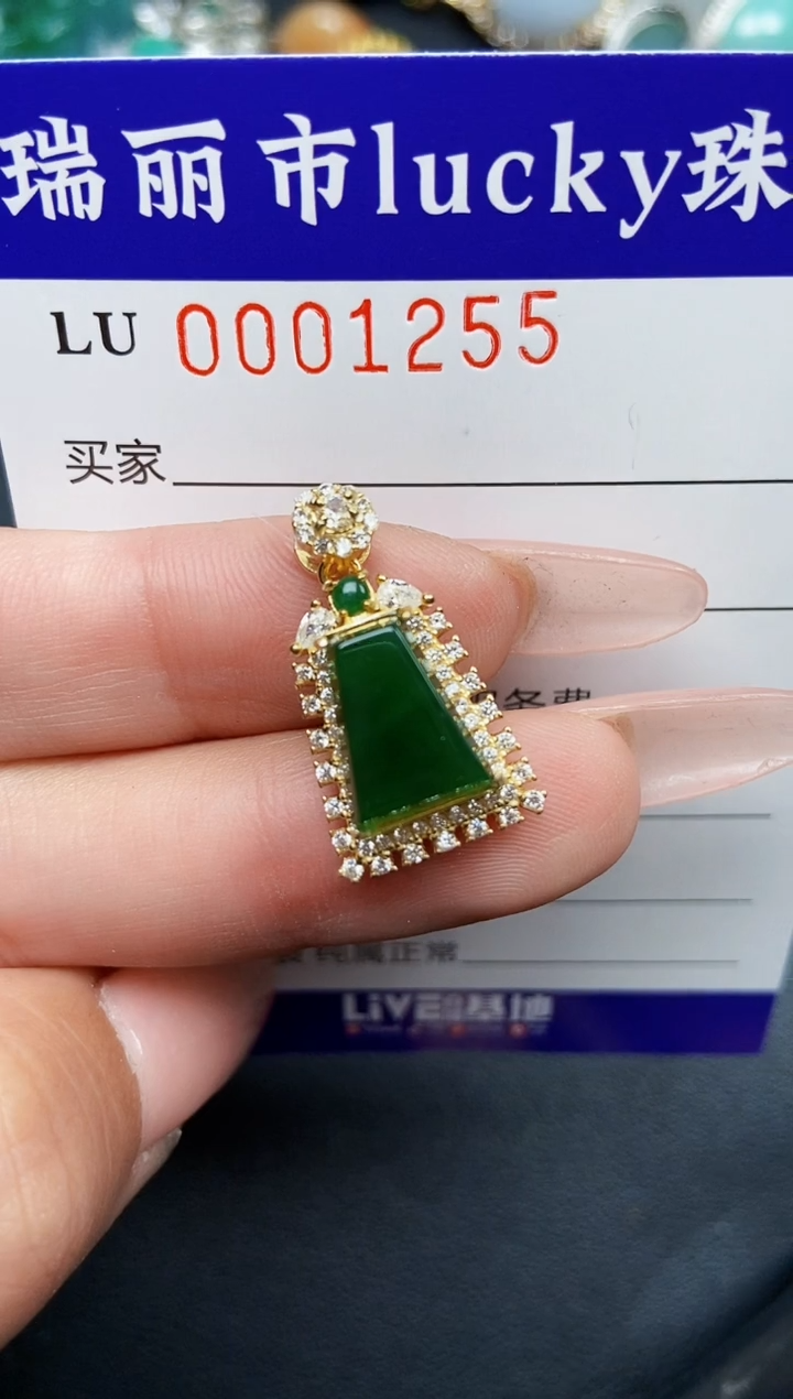 【闪购商品】翡翠颈饰银S925镶嵌1255