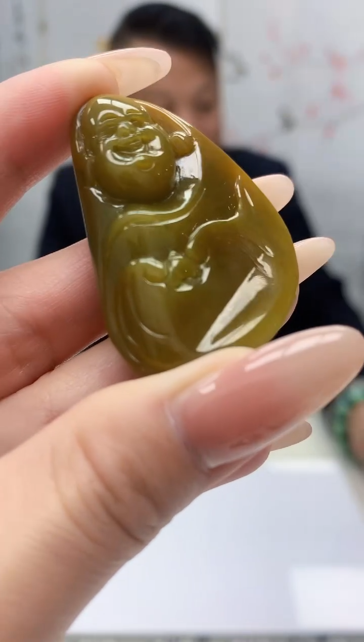 【闪购商品】定制翡翠未镶嵌4969jj-毛货挂件14