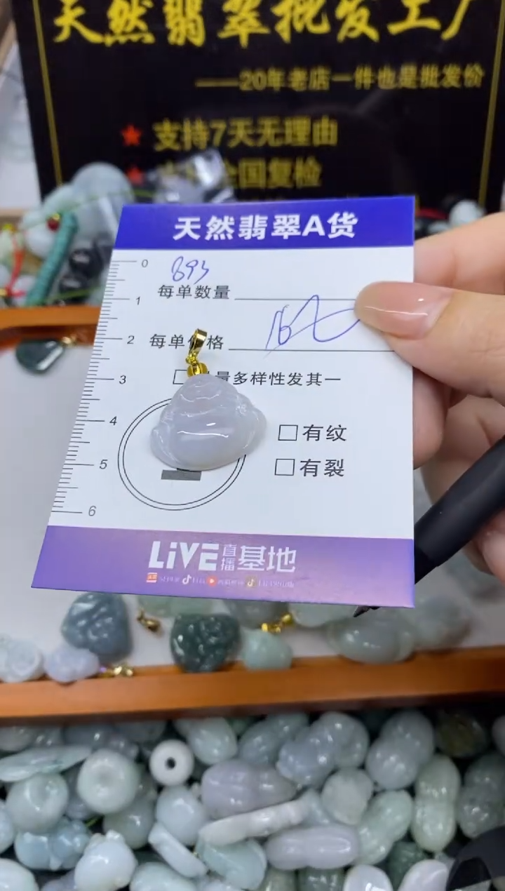 颈饰未镶嵌翡翠天然翡翠A货批量多样性发一件