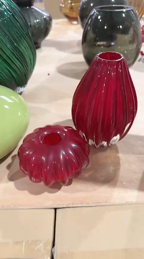 【闪购商品】玻璃红色一套