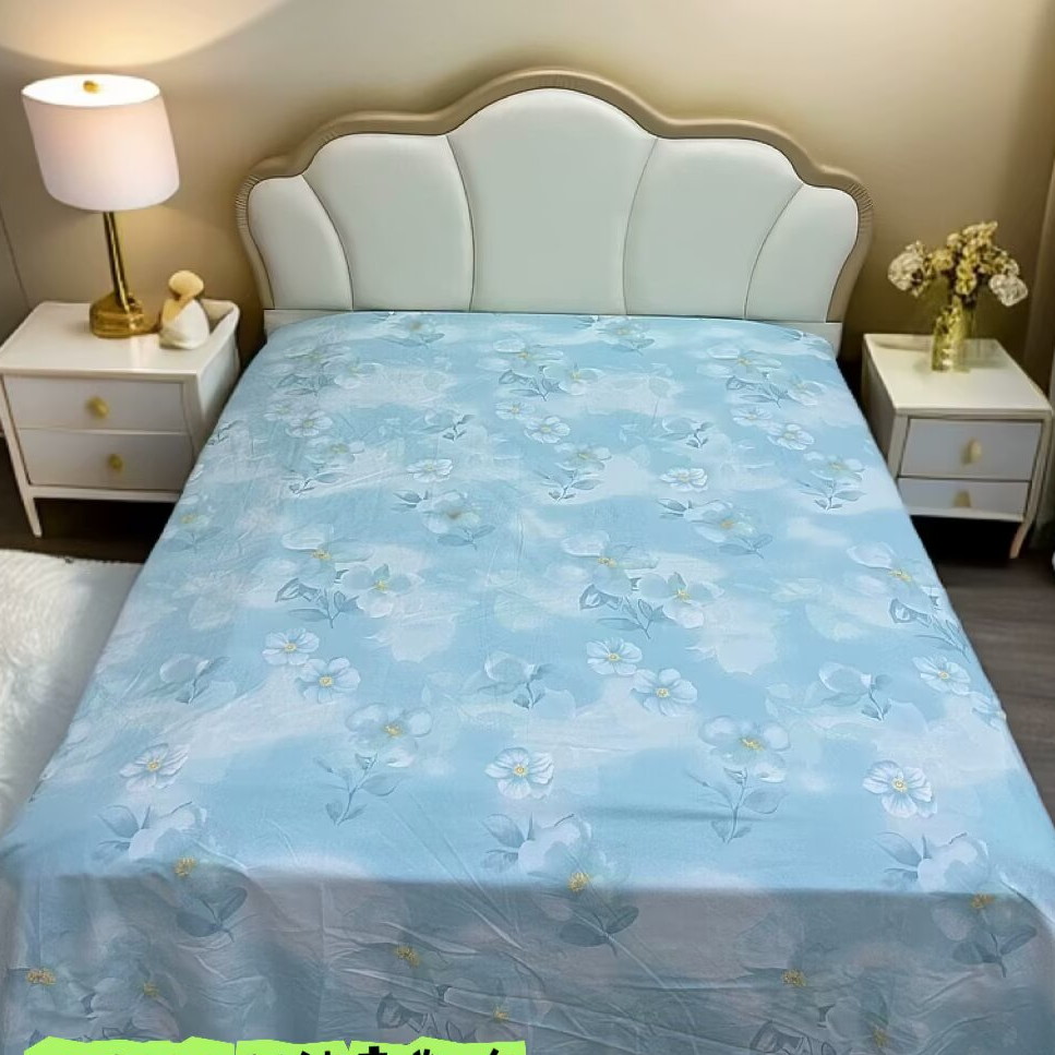 （411）老粗布三件套吸汗透气2.45*2.3米（+－5公分）沁缘-蓝