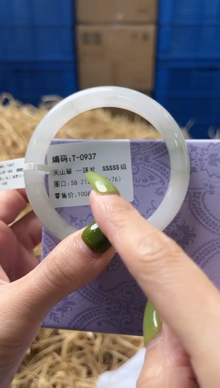 未镶嵌手镯石英质玉T0937
