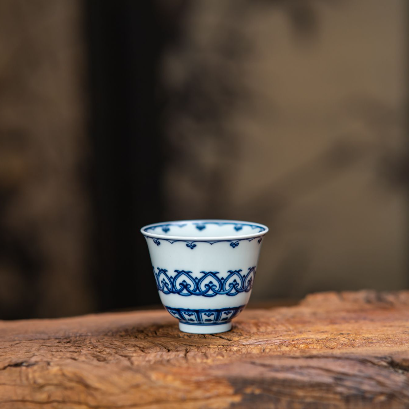 景德镇青花瓷宝相铃铛杯中式高档茶具