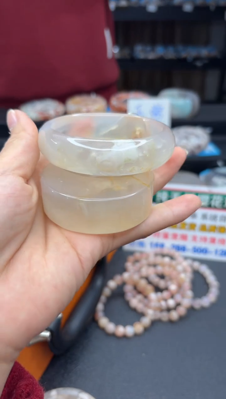 【闪购商品】石英质玉手镯未镶嵌2284（59圈赠送镯心）