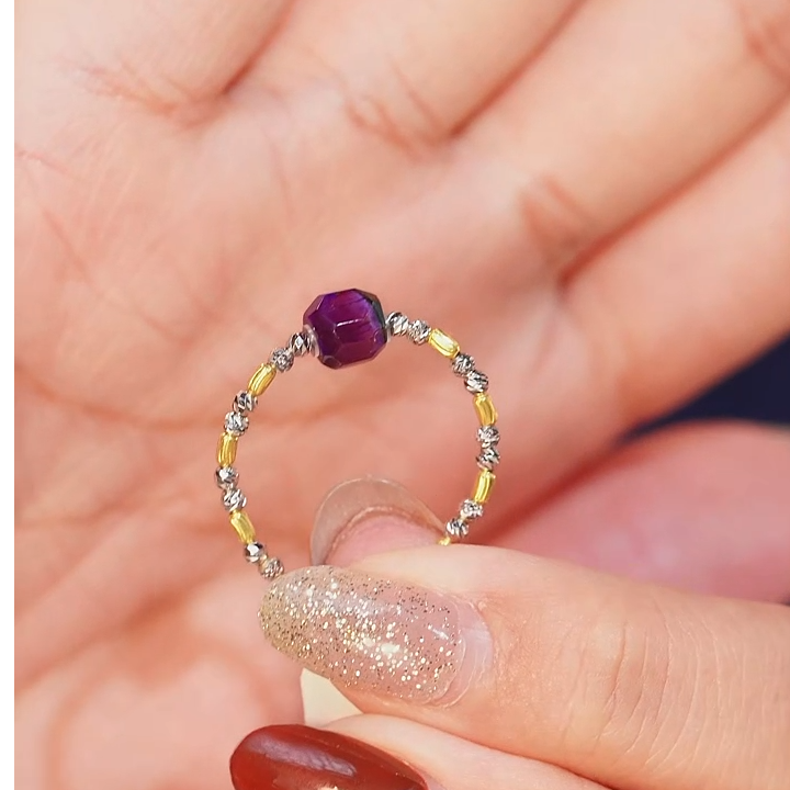 南非舒俱来酱红钻切18k戒指（呦金）AZB10591