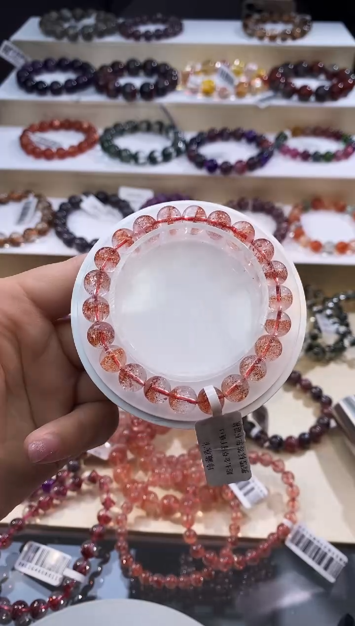 【闪购商品】水晶手链未镶嵌芬达金草莓8m+