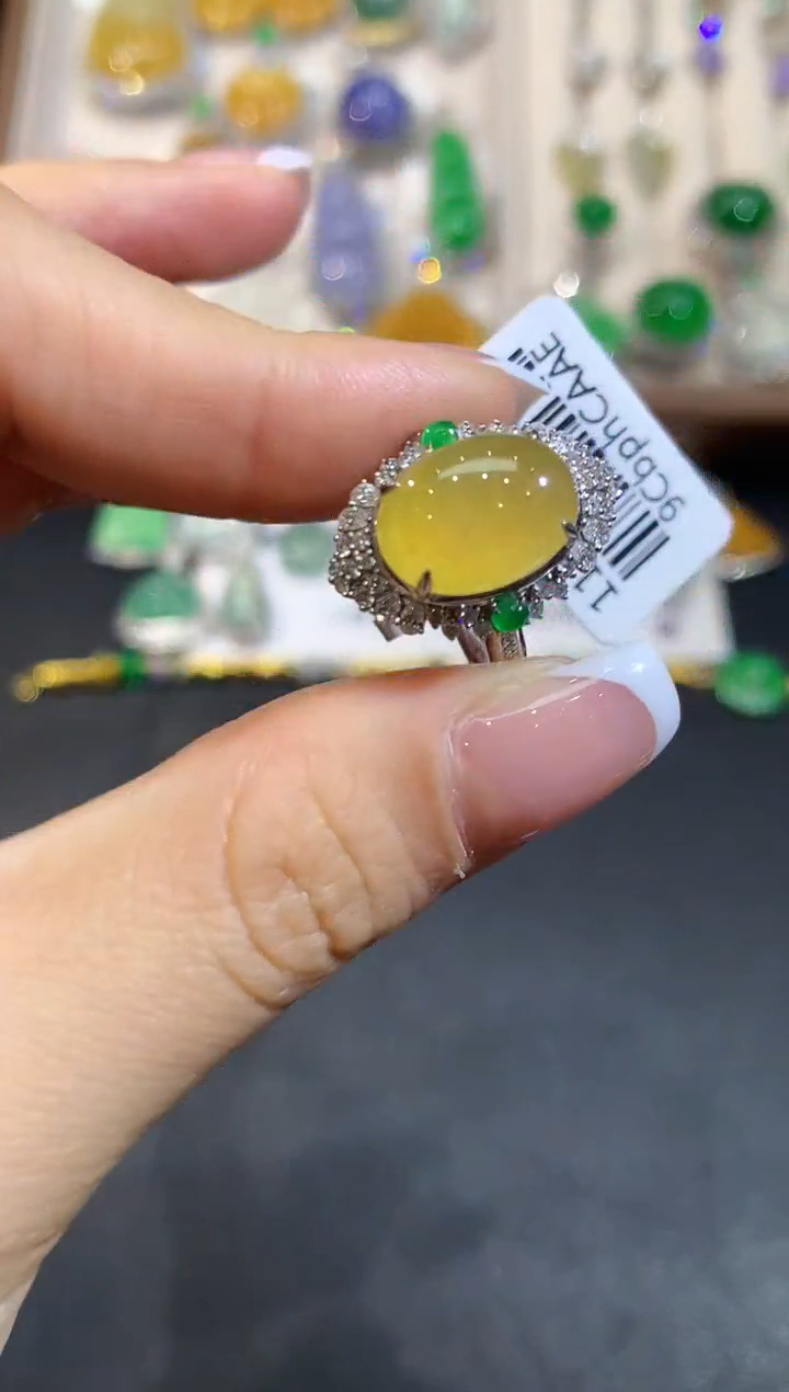 【闪购商品】翡翠戒指18K金镶嵌MH11273