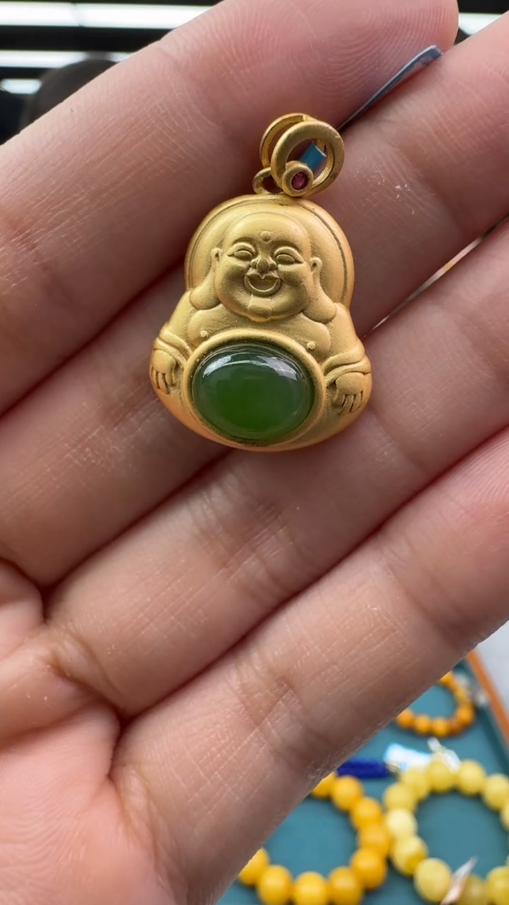 【闪购商品】和田玉颈饰银S925镶嵌25秒拍号