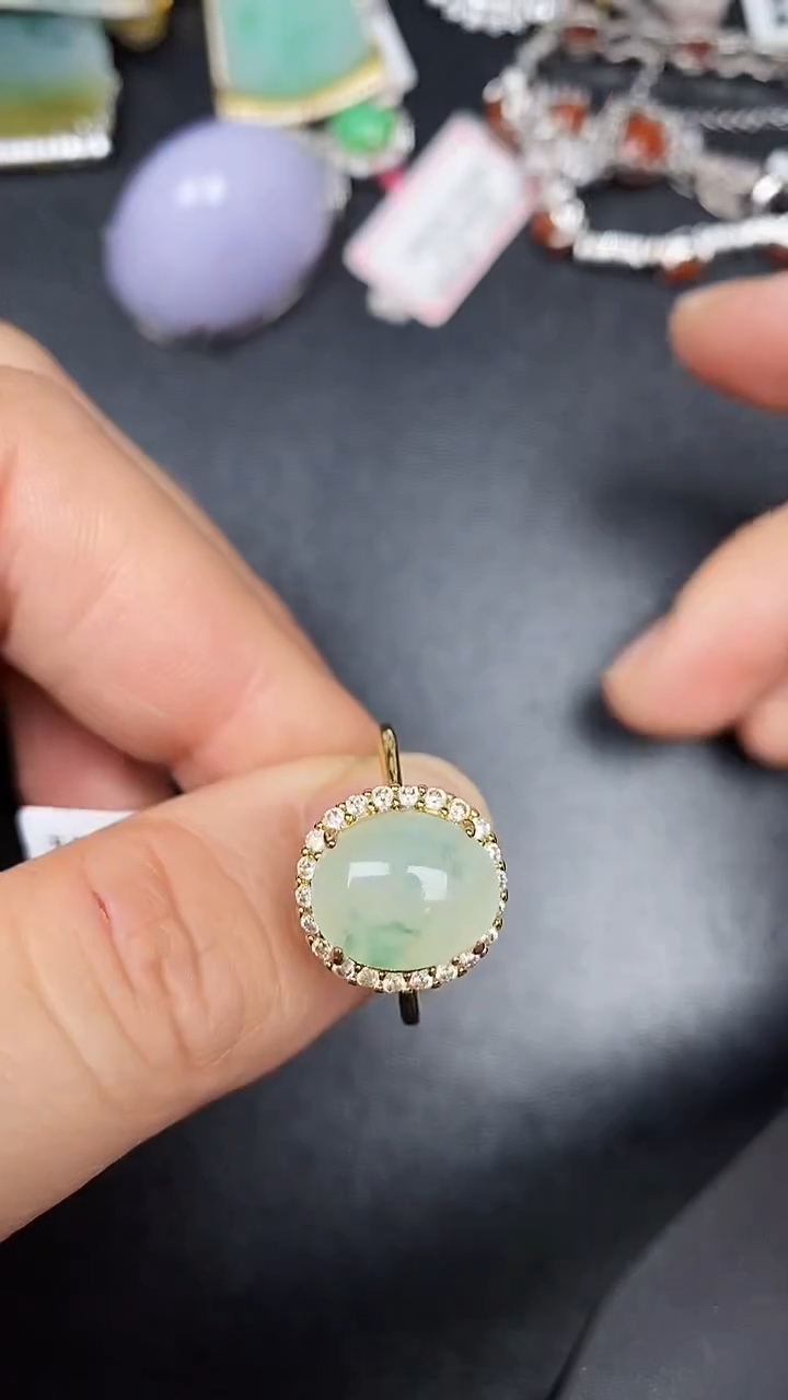 银S925镶嵌戒指翡翠1570