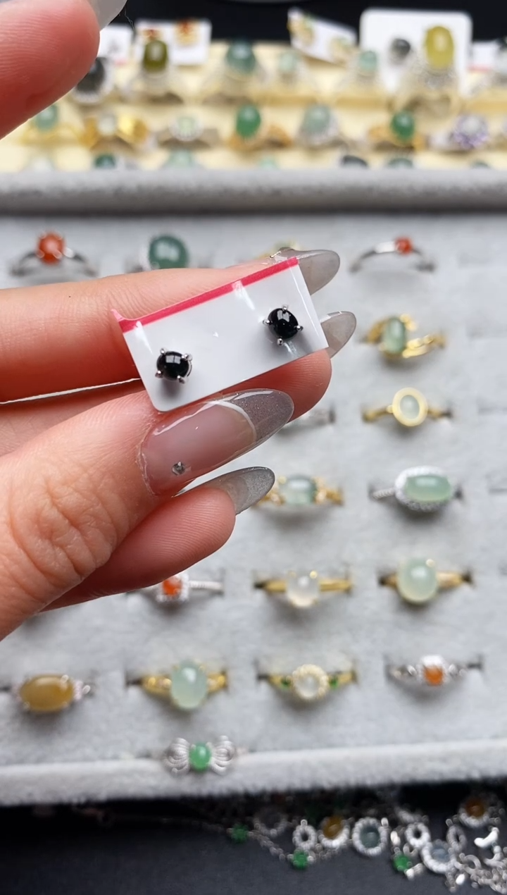 【闪购商品】翡翠戒指银S925镶嵌222222222+9