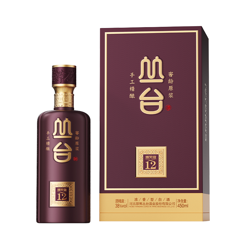 丛台窖龄12原浆精英升级一代【酒厂发货】浓香型纯粮白酒38度450ml