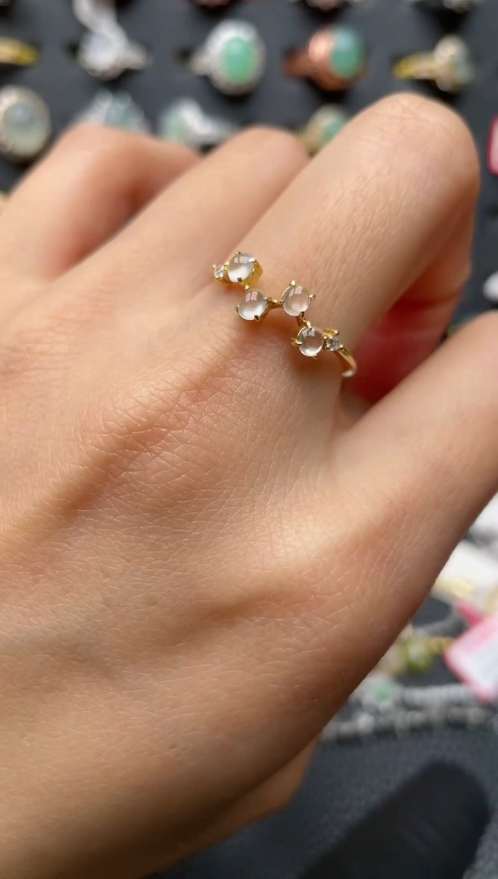 【闪购商品】翡翠戒指银S925镶嵌1111111111  67