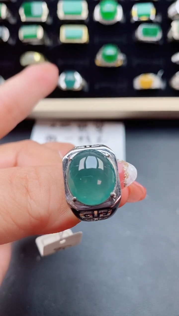【闪购商品】翡翠戒指银S925镶嵌508505