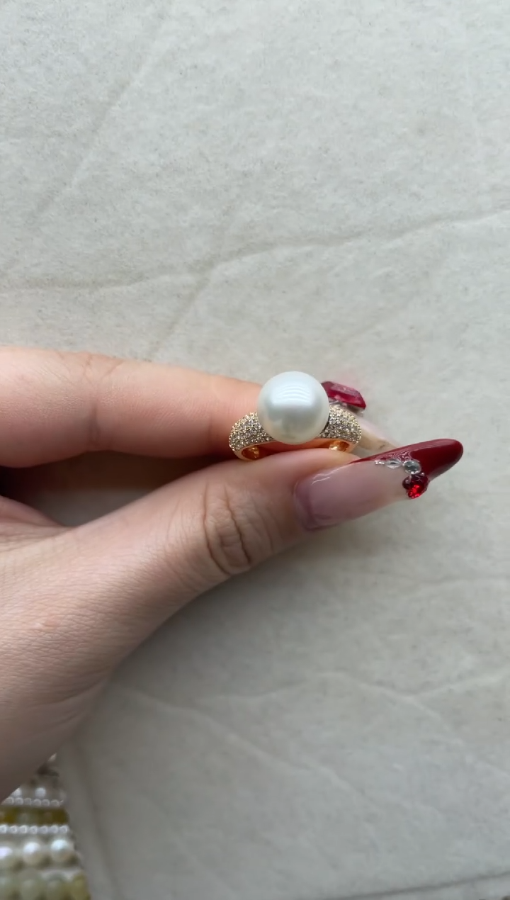 【闪购商品】海水珍珠戒指银S925镶嵌A36