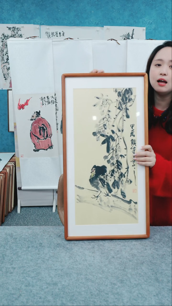 【闪购商品】国画33*66本土老师花鸟