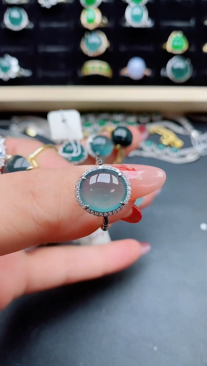 【闪购商品】翡翠戒指银S925镶嵌321321