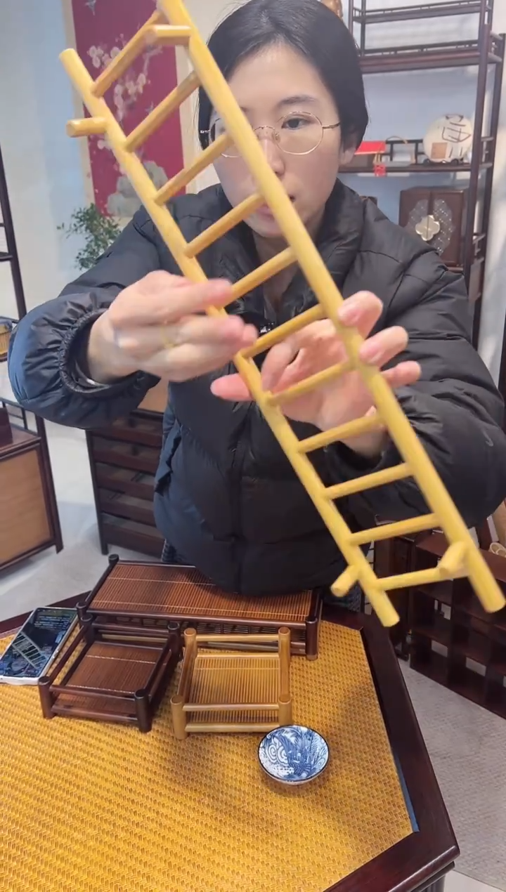 节节高云梯高山楠竹置物架