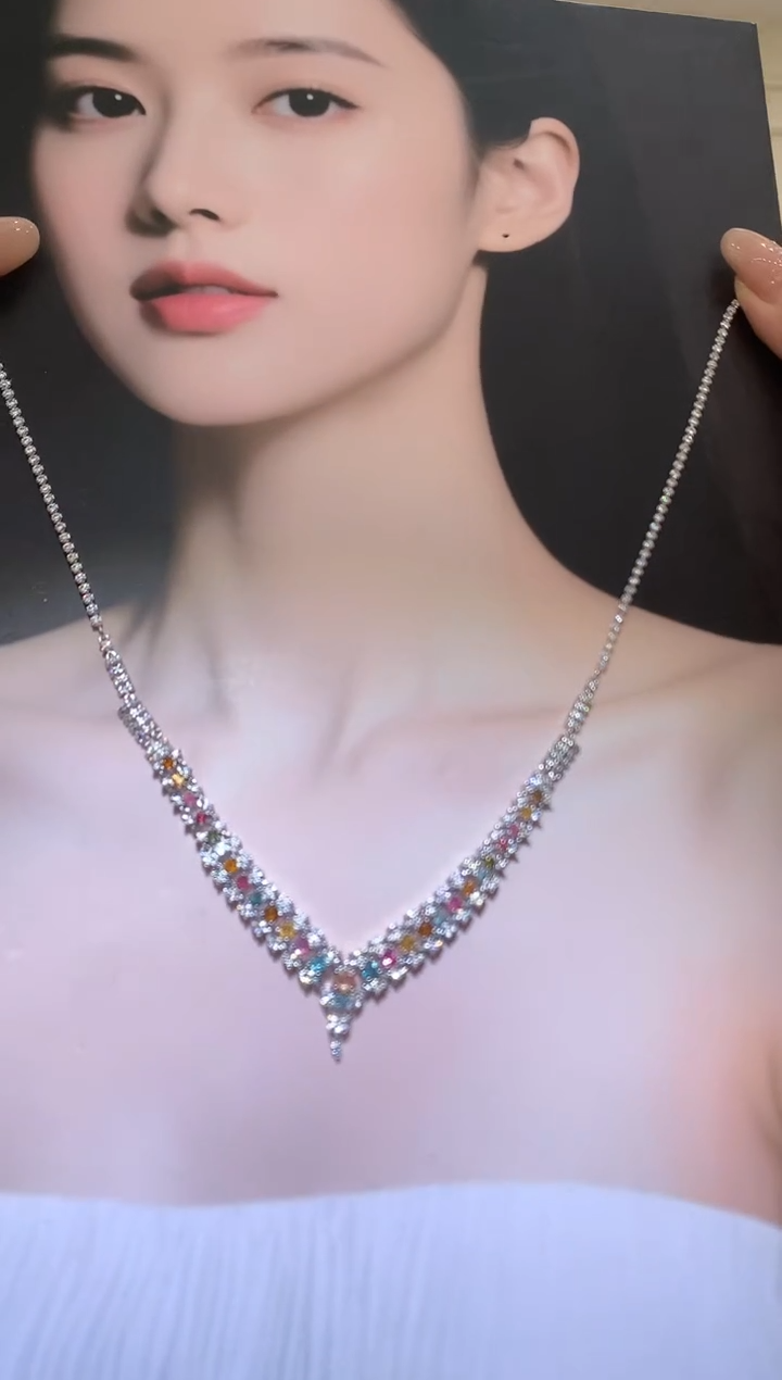 颈饰银S925镶嵌碧玺【宝石世家严选】