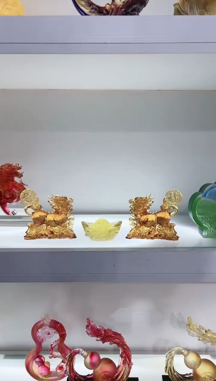 【闪购商品】茶宠古法琉璃麒麟加元宝