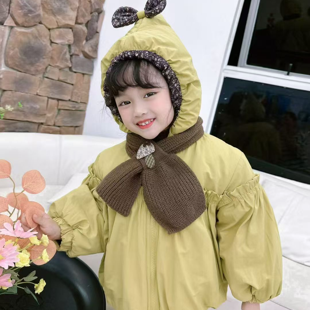 【MU&YAN限定年款】公主红色冬季公主风女儿童连帽棉服122502